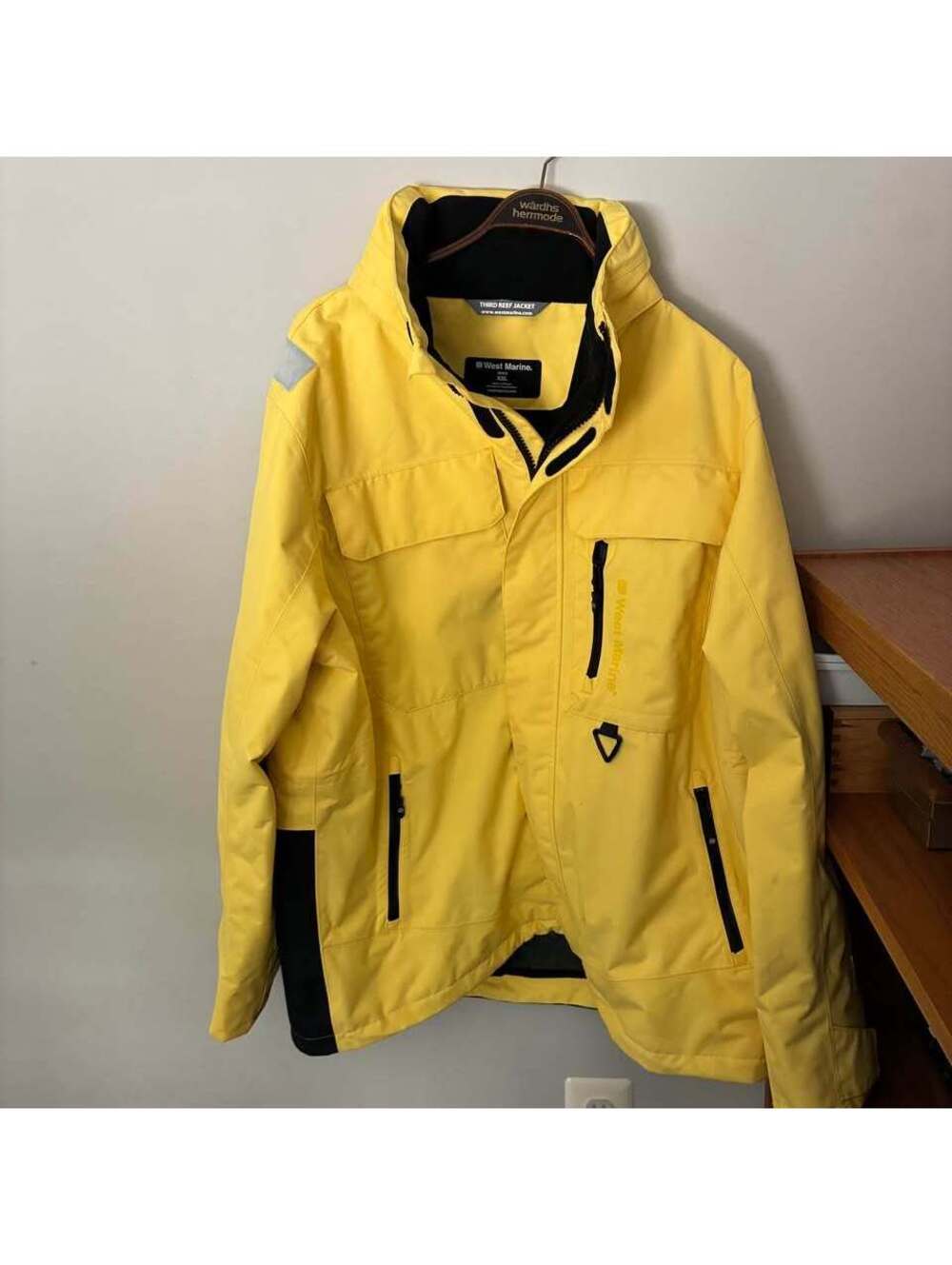 West Marine Third Reef Jacket Men’s XXL Yellow Waterproof Sailing Foul Weather